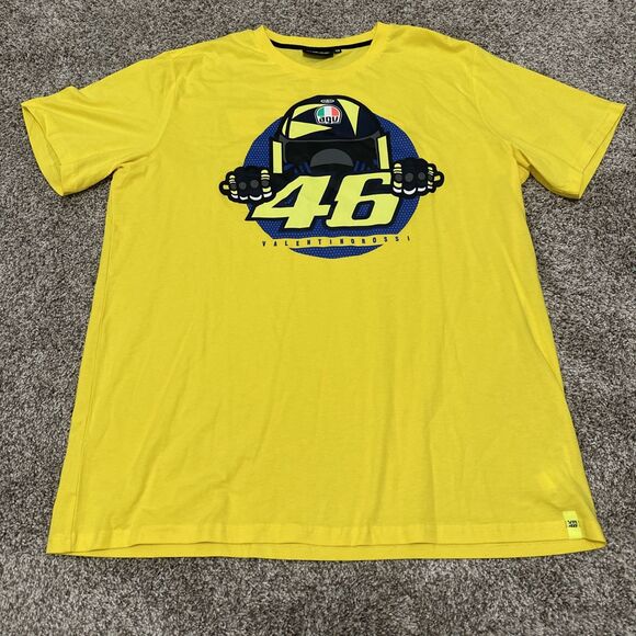 Valentino Rossi VR46 Motorsport Racing AGV The Doctor Yellow T-Shirt Size XXL - Picture 1 of 8